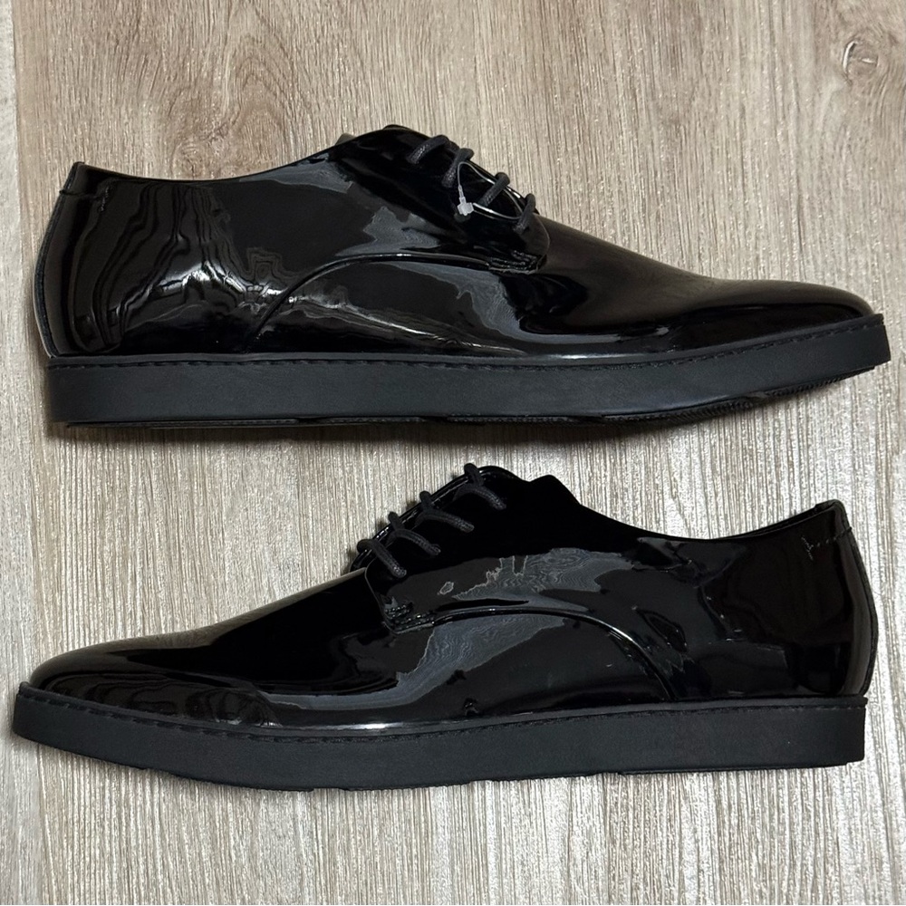 Calvin Klein Black Patent Derby Lace Up Dress Shoes Men’s Size 13 New